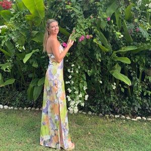 Multicolor Pastel Maxi Dress